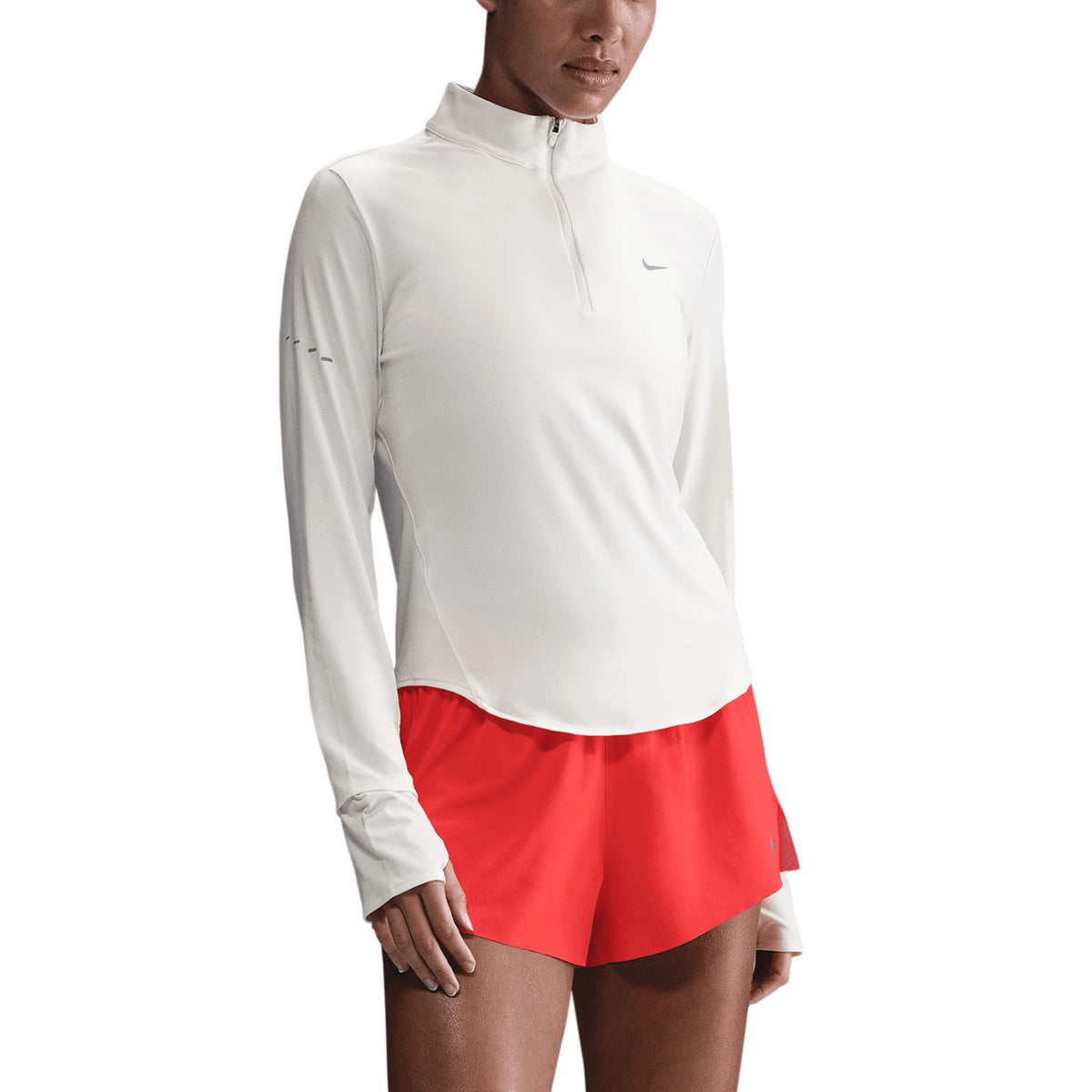 Nike Womens Uv Df Half Zip Top Beige