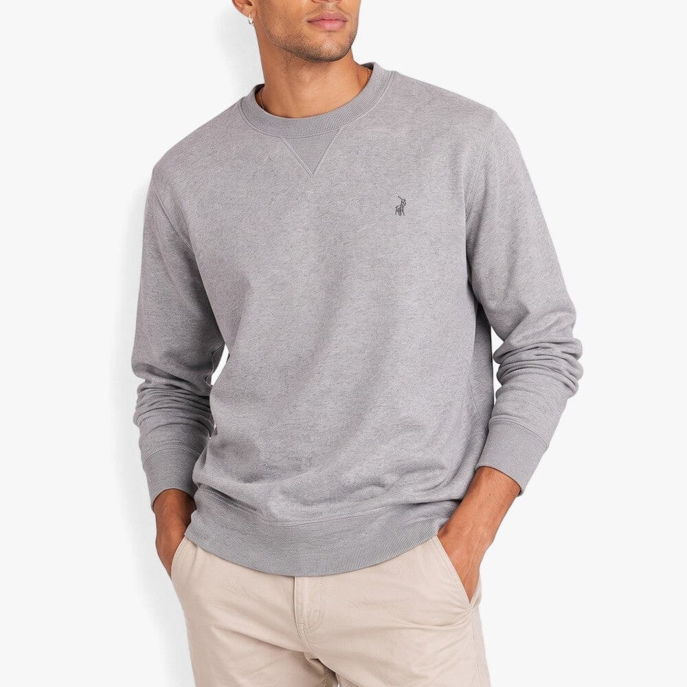 Polo Mens Essential Fleece Sweater Grey Mel | Polo