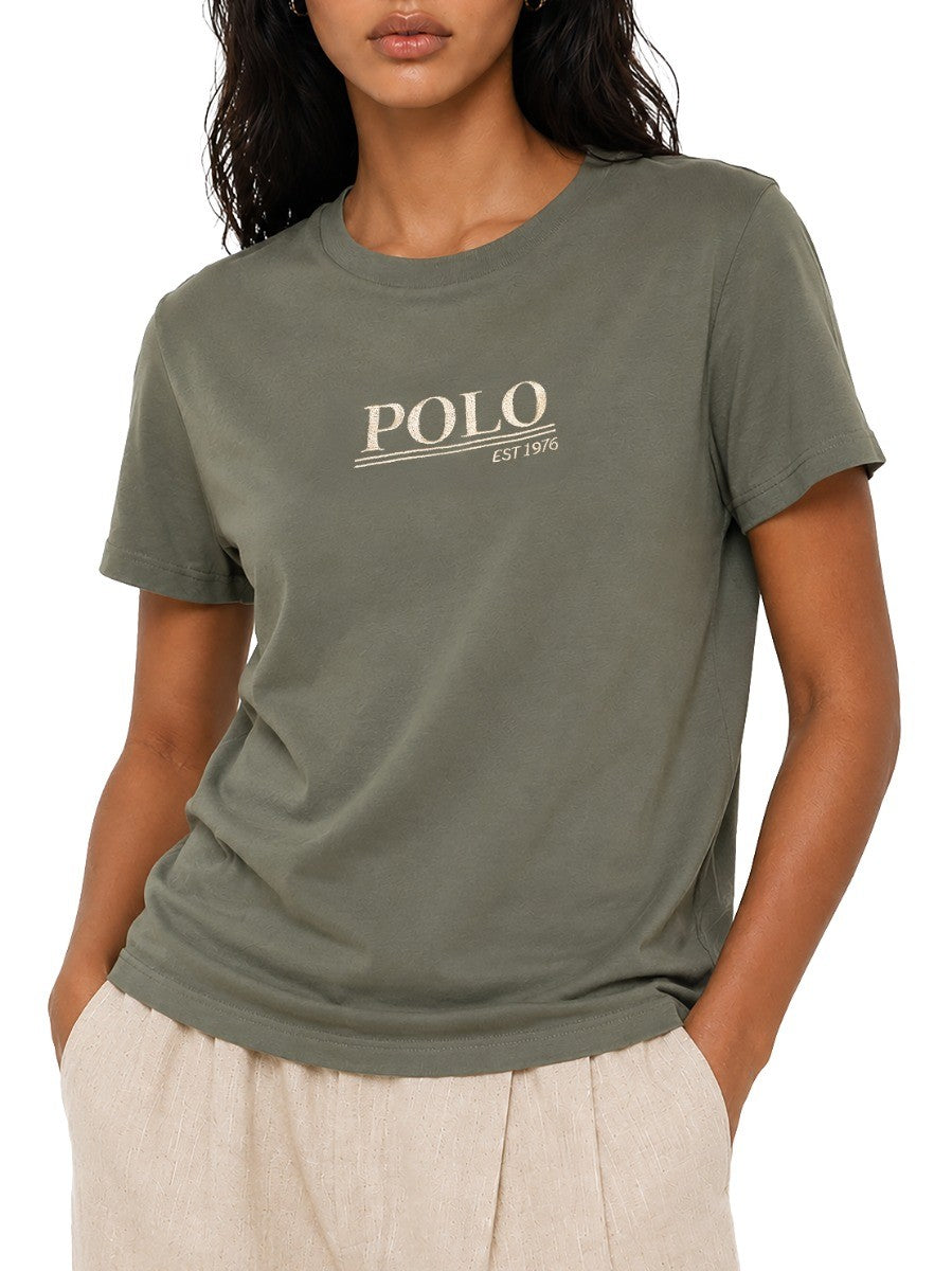 Polo Womens Ava Embroid Tee Thyme