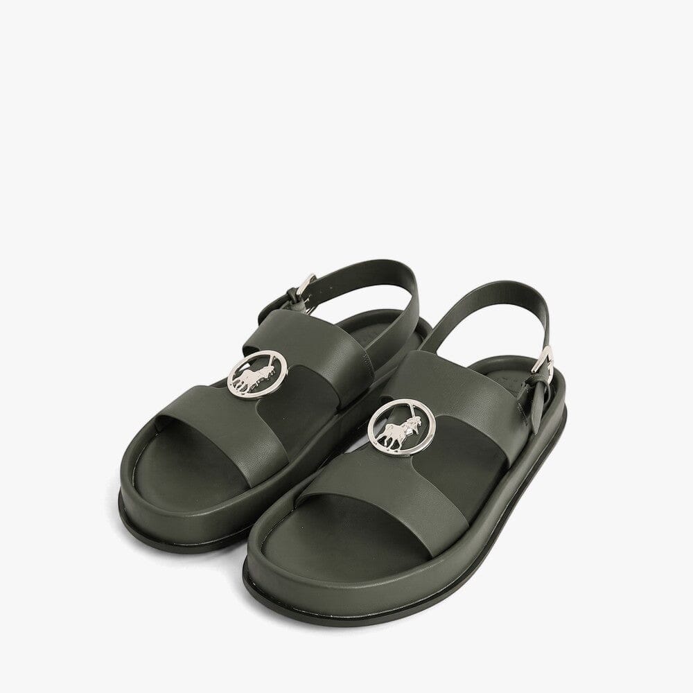 Polo Womens Moulded Trim Sandal Green | Polo