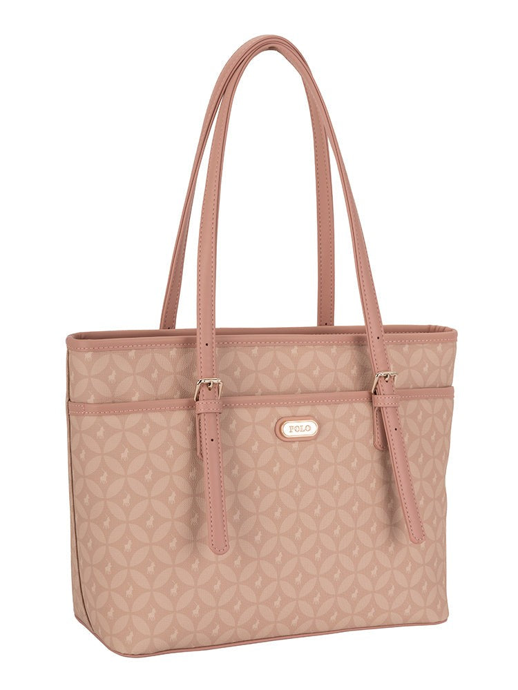 Polo Womens Presscott Tote Handbag Dusty Rose