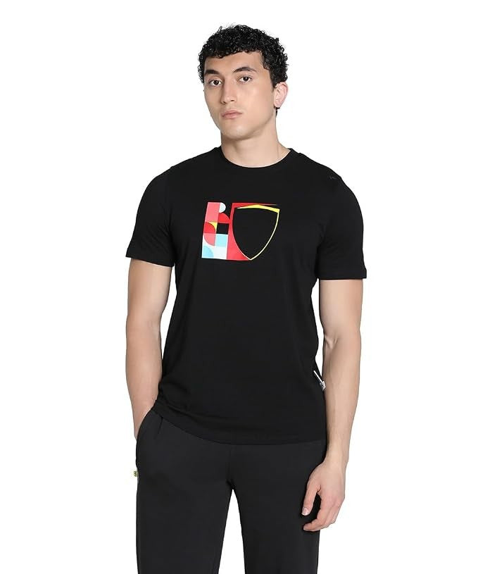 Puma Mens Race Big Shield Tee Black