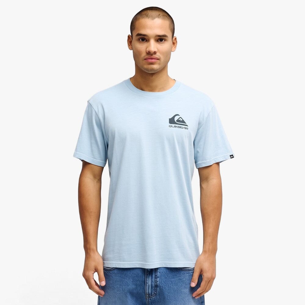 Quiksilver Mens Corp Logo Mini Short Sleeve Tee Blue Fog | Quiksilver