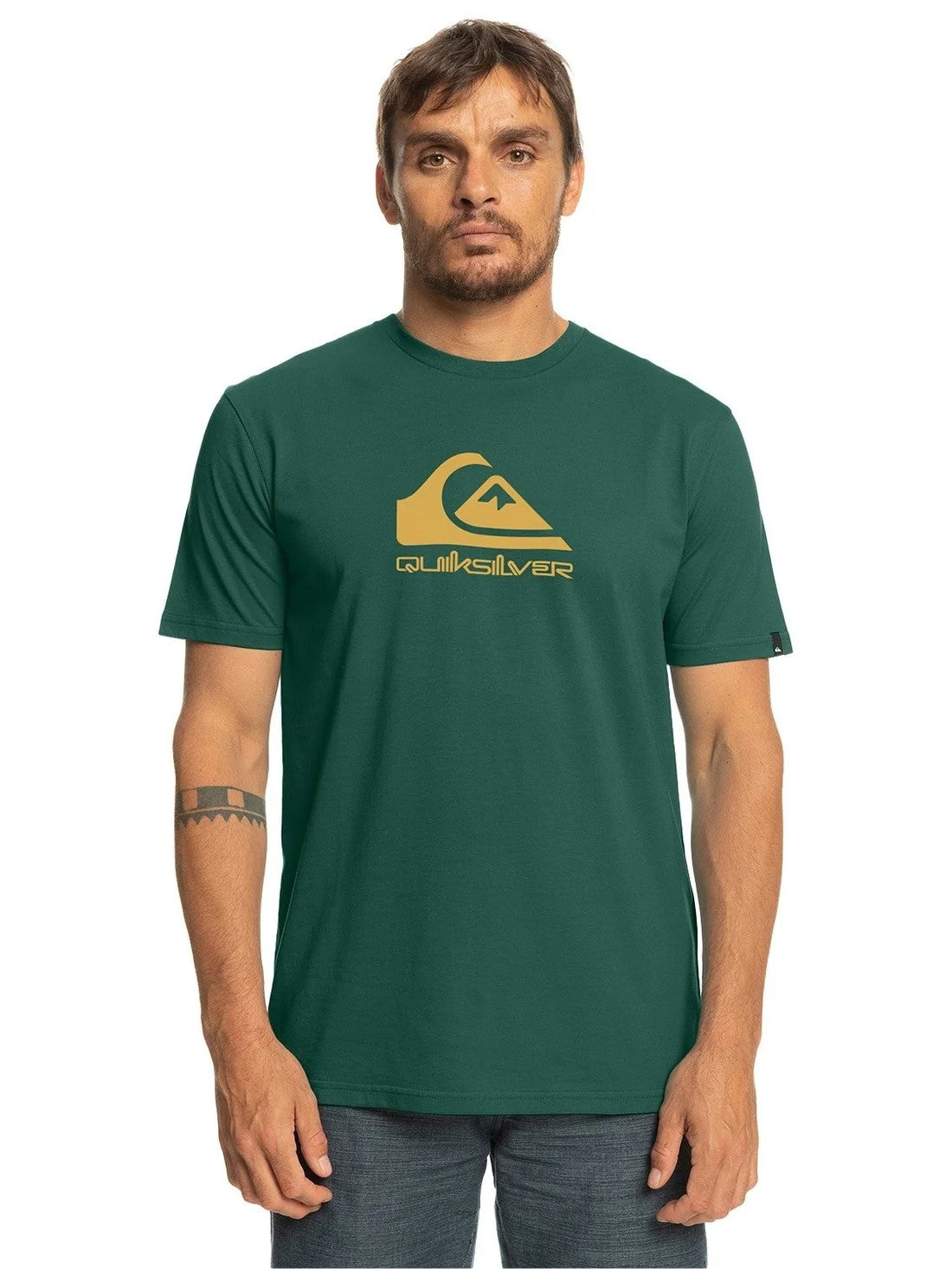 Quiksilver Mens Corp Logo Mini Tee Forest