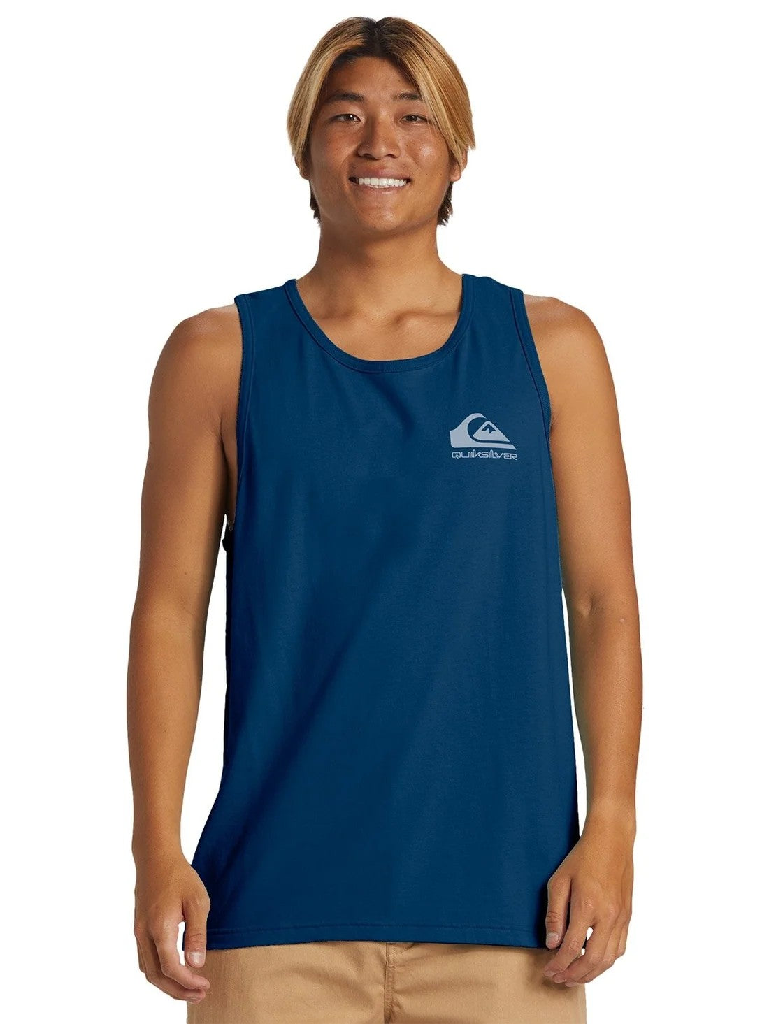 Quiksilver Mens Corp Mini Logo Vest Dark Denim