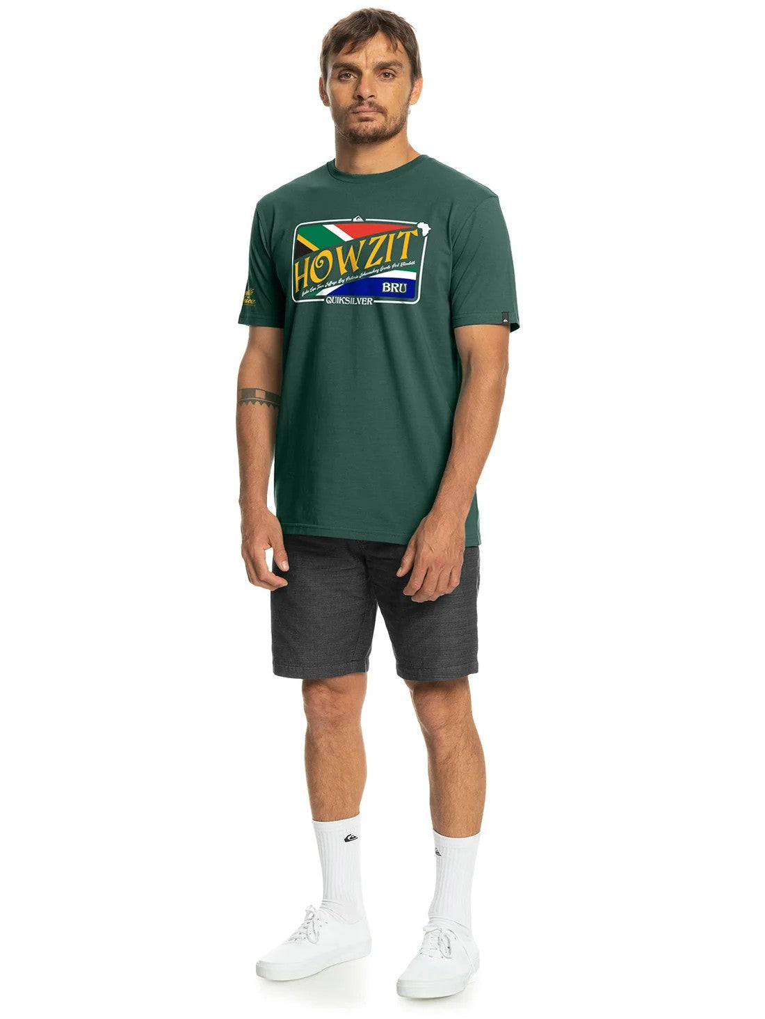 Quiksilver Mens Heros Sa Tee Heritage Green