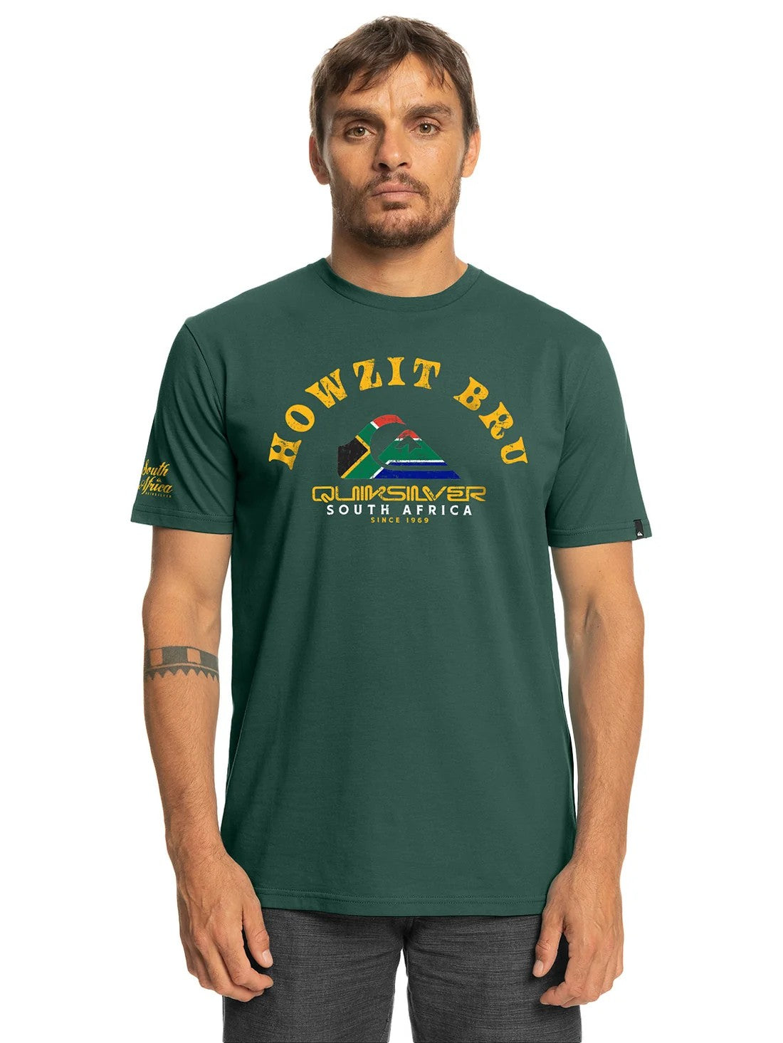 Quiksilver Mens Howzit Sa Tee Heritage Green