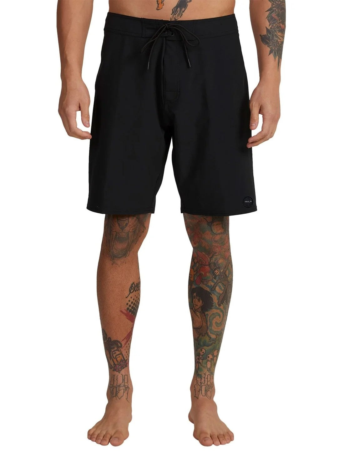 Rvca Mens Stretch 18" Trunk Boardshorts Black