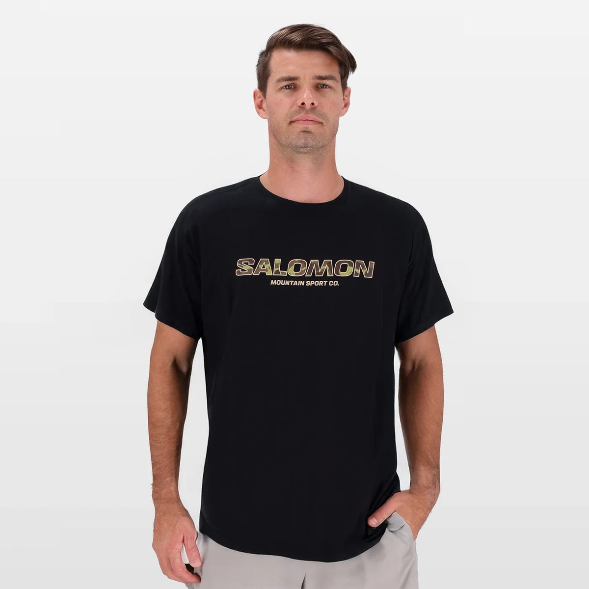 Salomon Mens Camo Tee Black