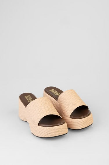 Sissy Boy Cali Rope Platform Sandal Tan