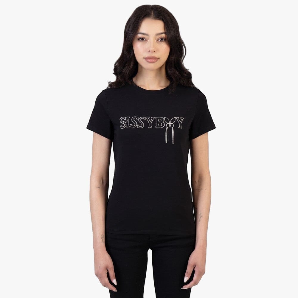 Sissy Boy Glitter In The Dark Regular Tee Black | Sissy Boy