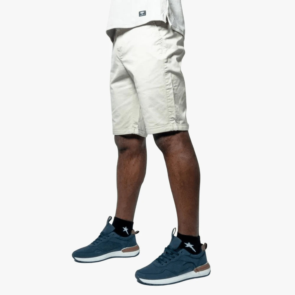 Soviet Mens Femicino Cotton Shorts in stone color, knee-length, cotton fabric for casual summer wear