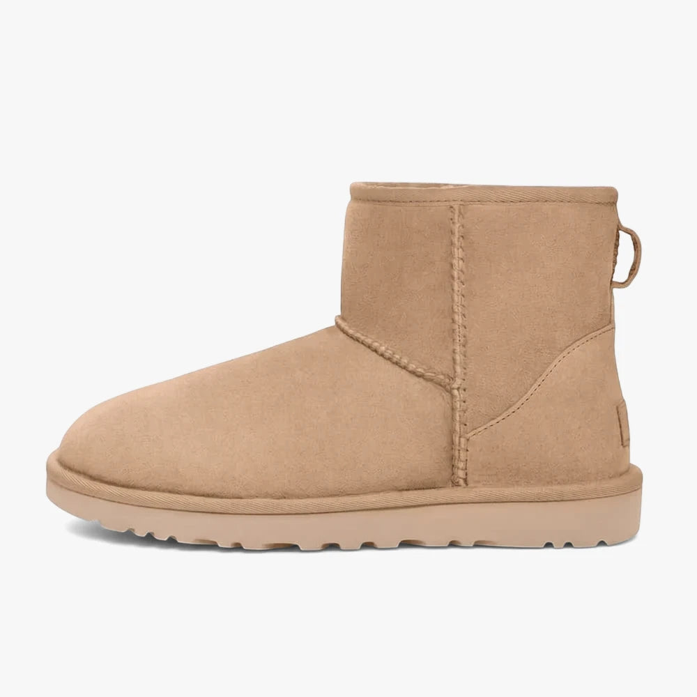 Side view of a sand-colored Ugg Women&