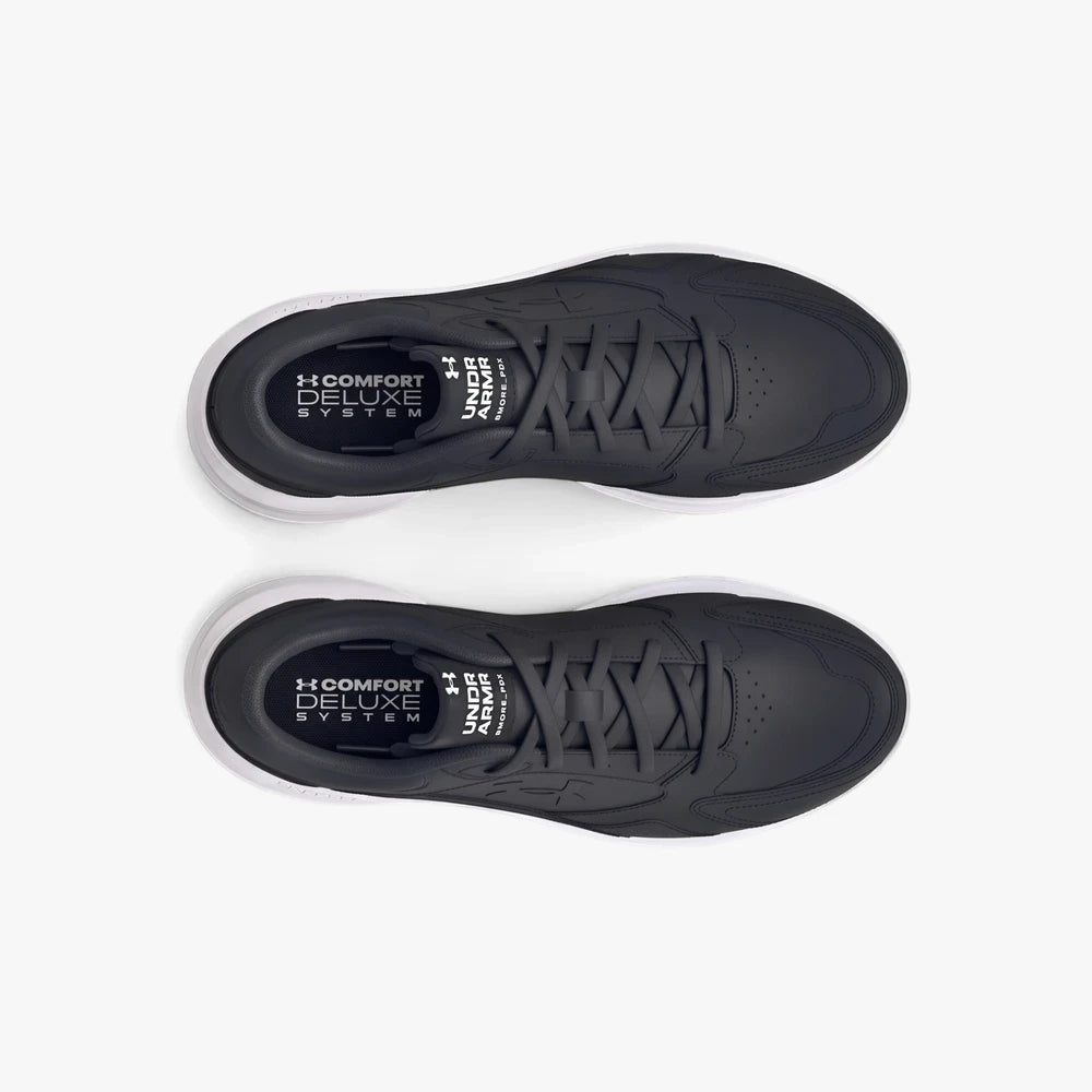 Top-down view of two black Under Armour Men&