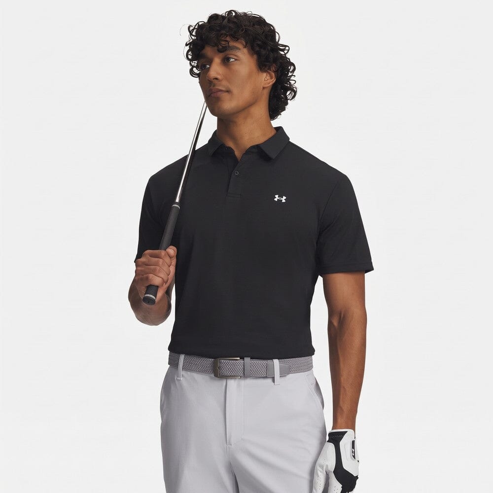 Under Armour Mens T2g Short Sleeve Golfer 001 Black | Under Armour