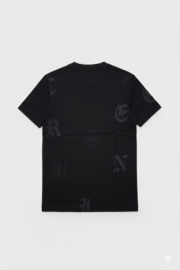 Enrico Coveri Mens Aop Short Sleeve Tee Black | Enrico Coveri