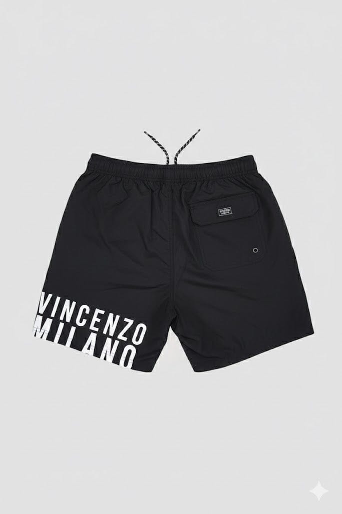 Vincenzo Milano Mens Swim Shorts Black | Enrico Coveri