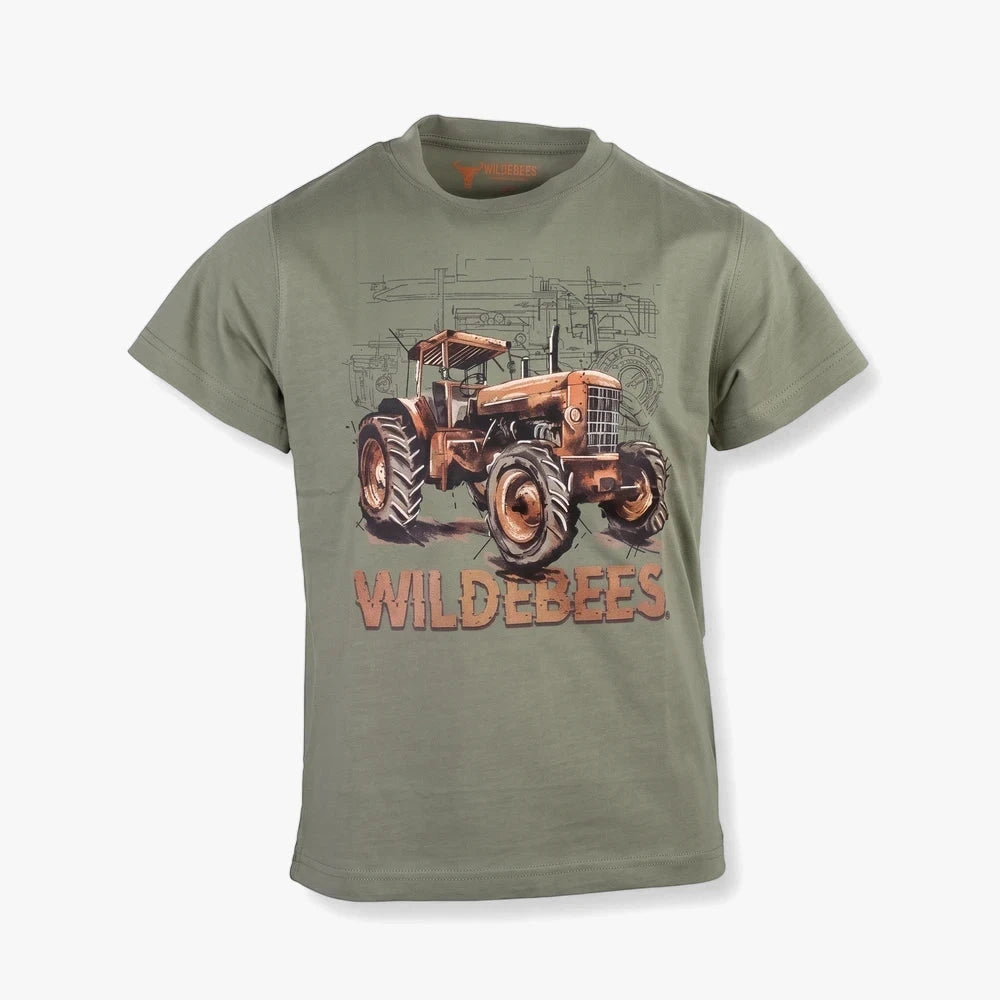 Wildebees Boys Fields Of Steel Tee Laurel Green | Wildebees