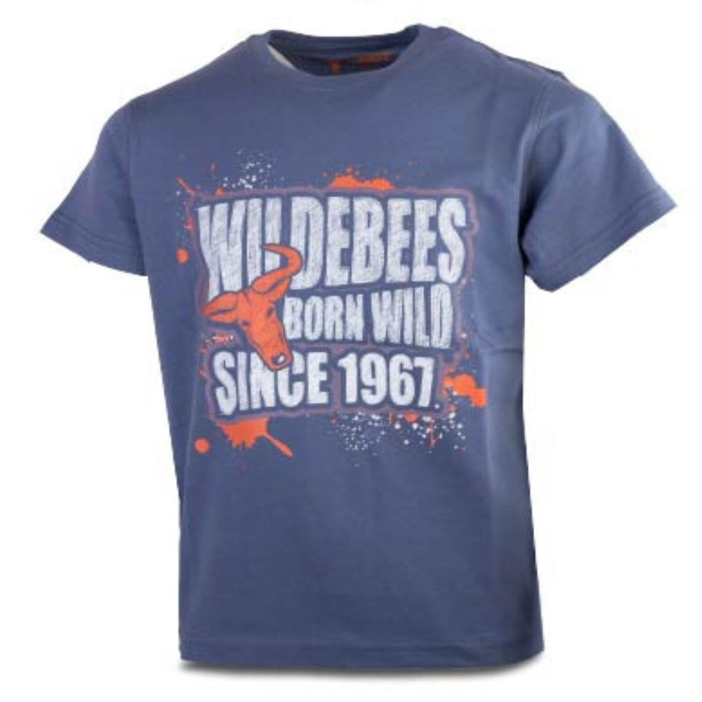 Wildebees Boys Sketchy Tee Airforce Blue