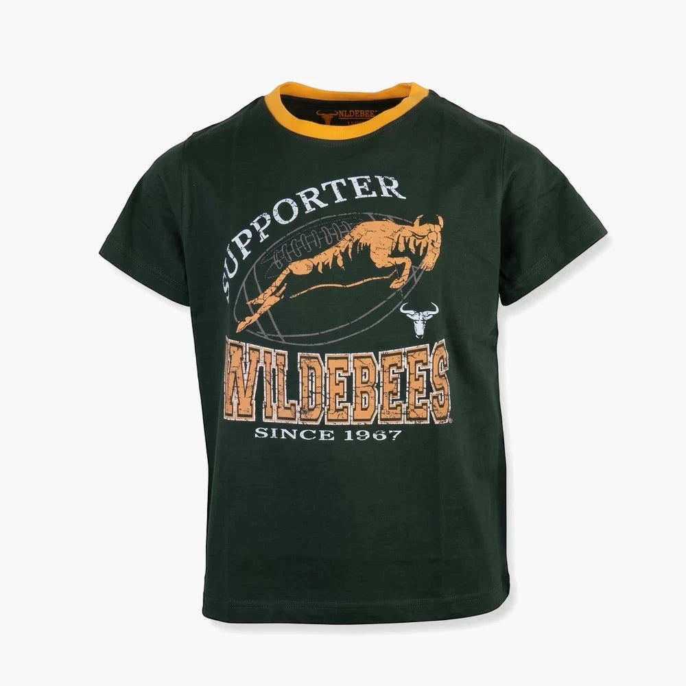 Wildebees Boys Supporter Tee Green | Wildebees