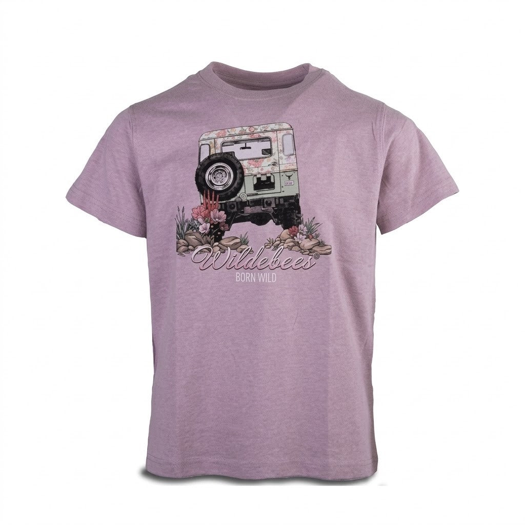 Wildebees Girls Petal Pathway Tee Lilac Ash Mel