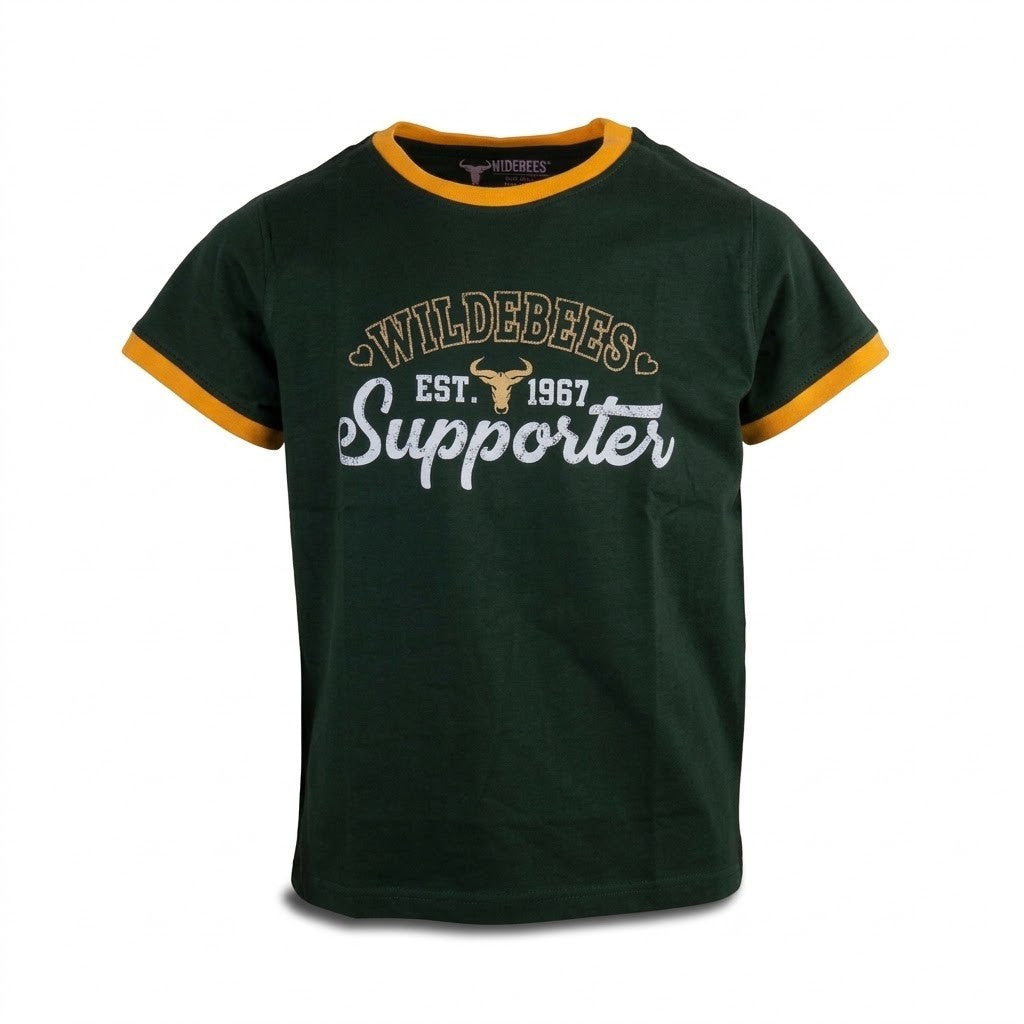 Wildebees Girls Supporter Tee Green