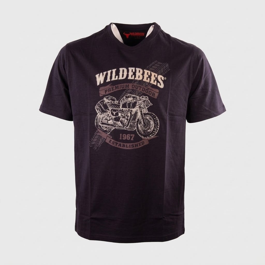 Wildebees Mens Adventure Bike Tee Black | Wildebees
