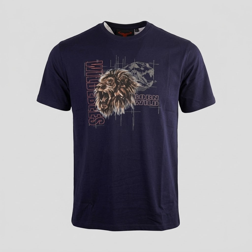 Wildebees Mens Cyber Pride Tee New Navy