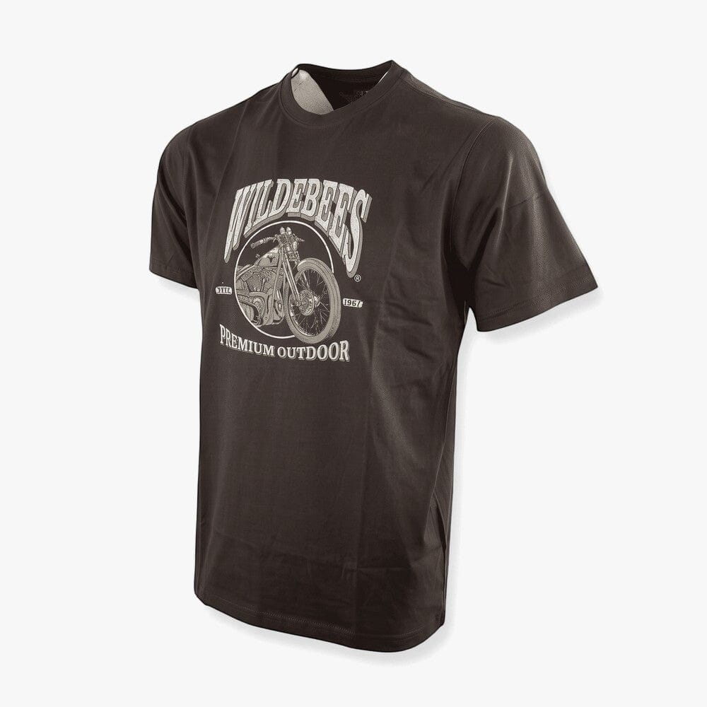 Wildebees Mens Retro Biker Tee Fatigue | Wildebees