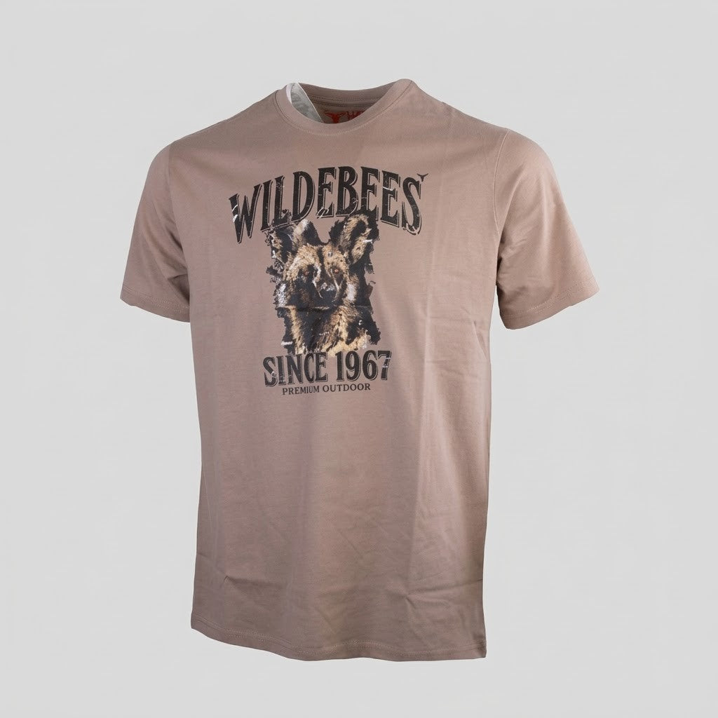 Wildebees Mens The Hunt Within Tee Desert Sand