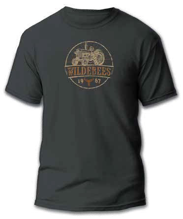 Wildebees Mens Tractor Tee Pewter