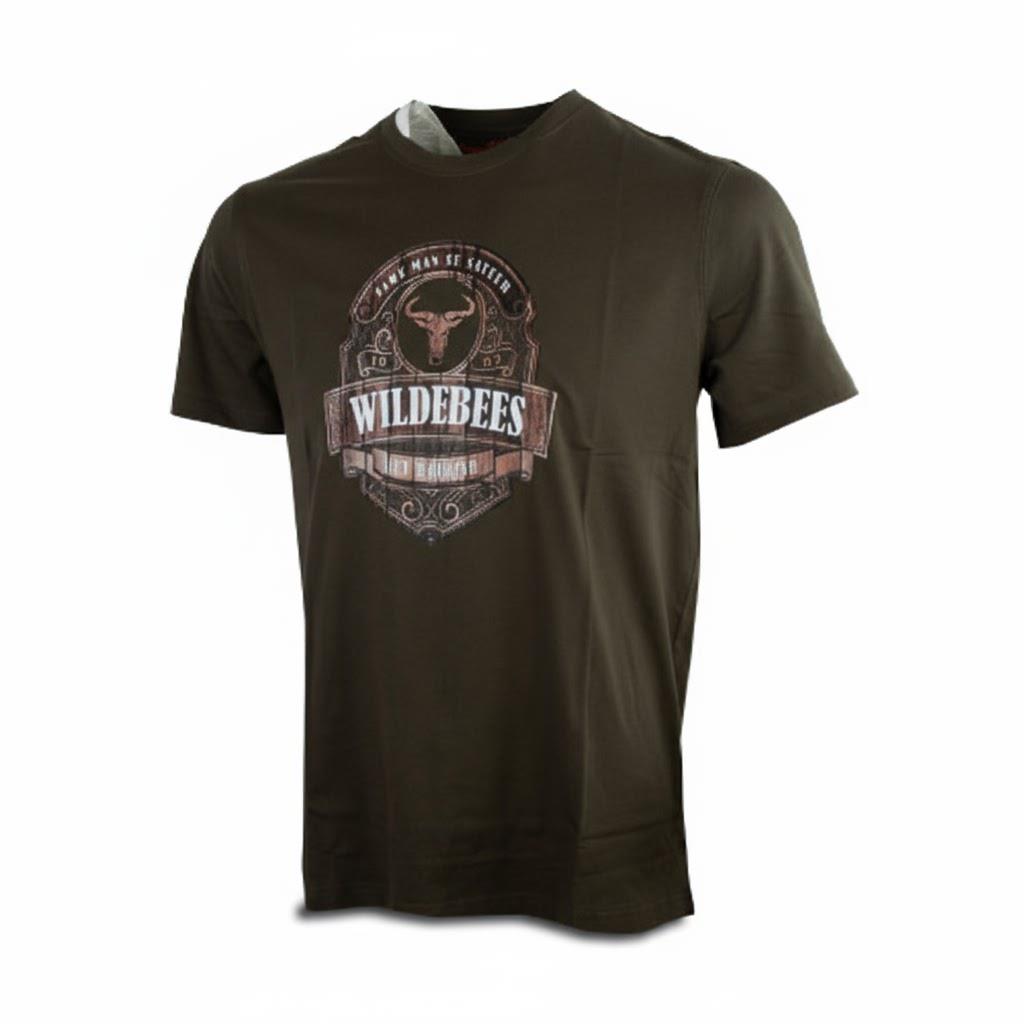Wildebees Mens Woodlook Short Sleeve Tee Fatigue