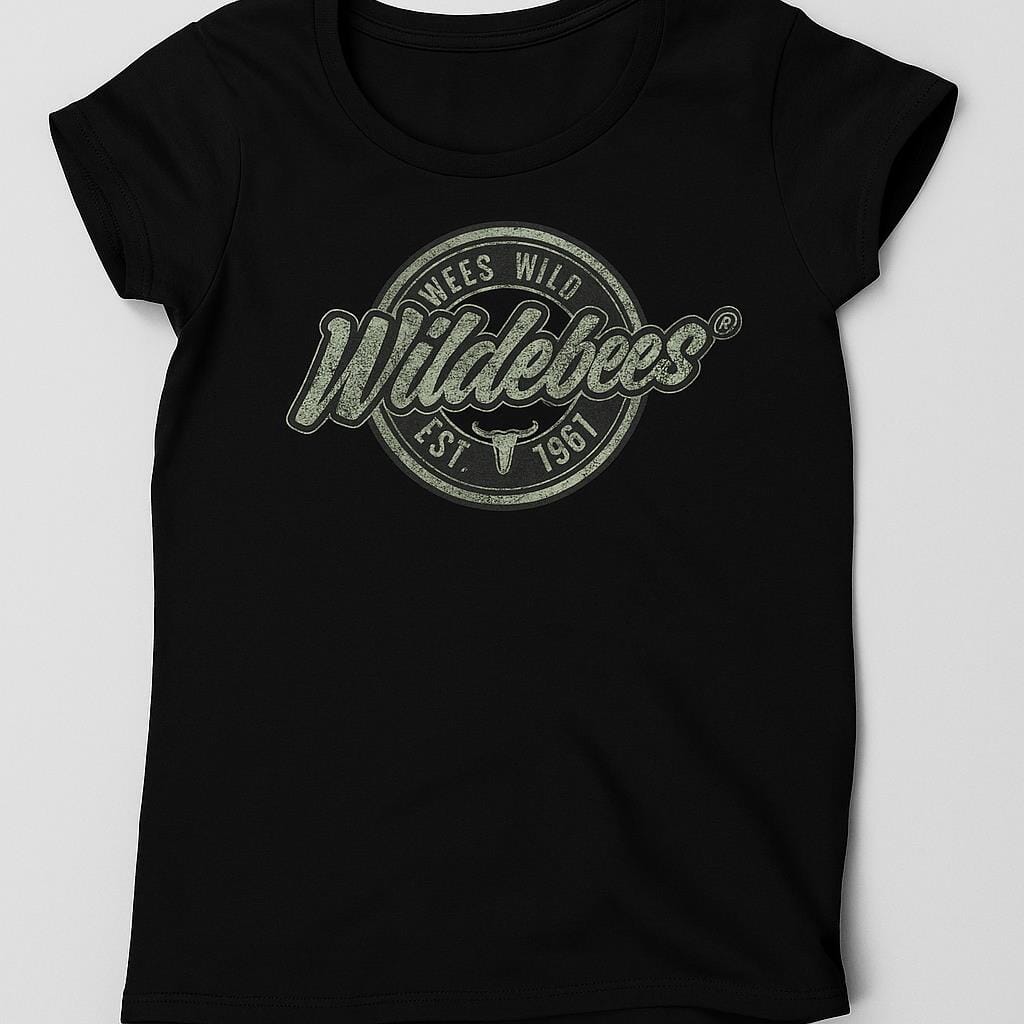 Wildebees Womens Circle Script Tee Black | Wildebees