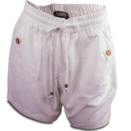 Wildebees Womens Elasticated Weekend 12Cm Shorts White