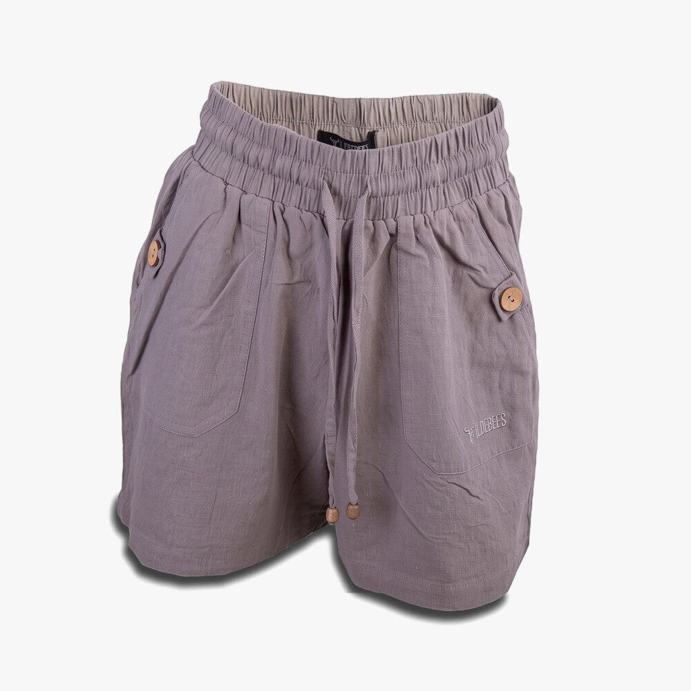 Wildebees Womens Elasticated Weekend Shorts Smudge Grey | Wildebees
