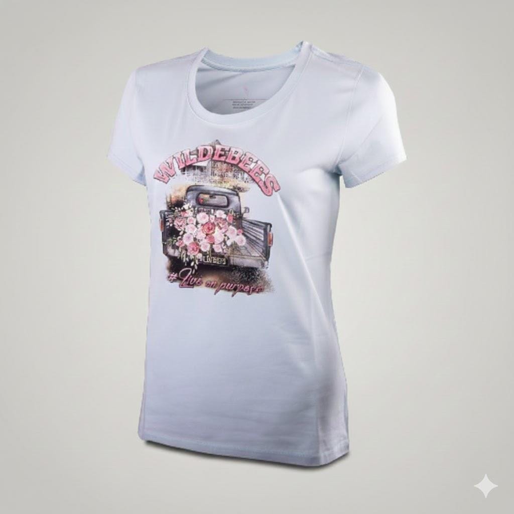 Wildebees Womens Plaas Toe Short Sleeve Tee Dewkist | Wildebees