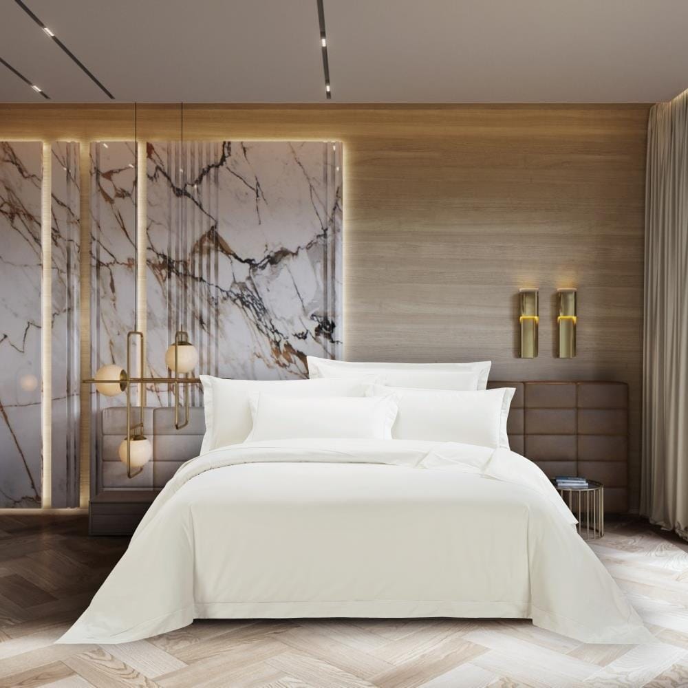 Cotton Co Egyption Cotton 400 Thread King 230X220 Duvet Cover Cream | Cotton Co