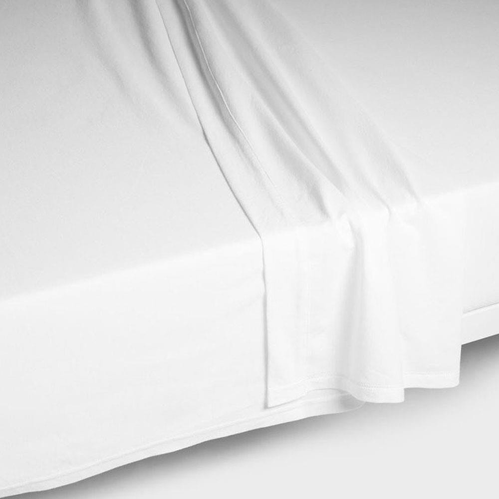 Cotton Co 400 Thread Fitted Queen Sheet 152X190+40 Extra Depth White Cotton Co