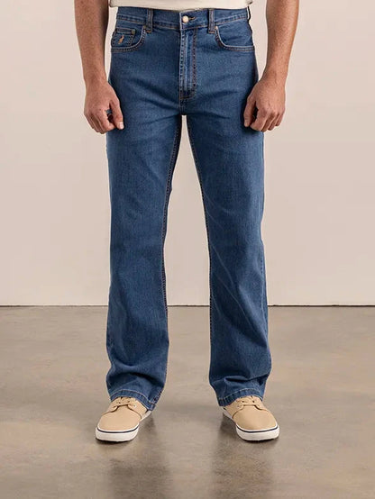 Polo Mens Paul Comfort Fit Relaxed Leg Stretch Denim Stone Wash | Polo