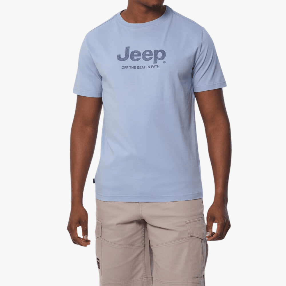 Jeep Mens Core Logo Short Sleeve Tee Blue | Jeep