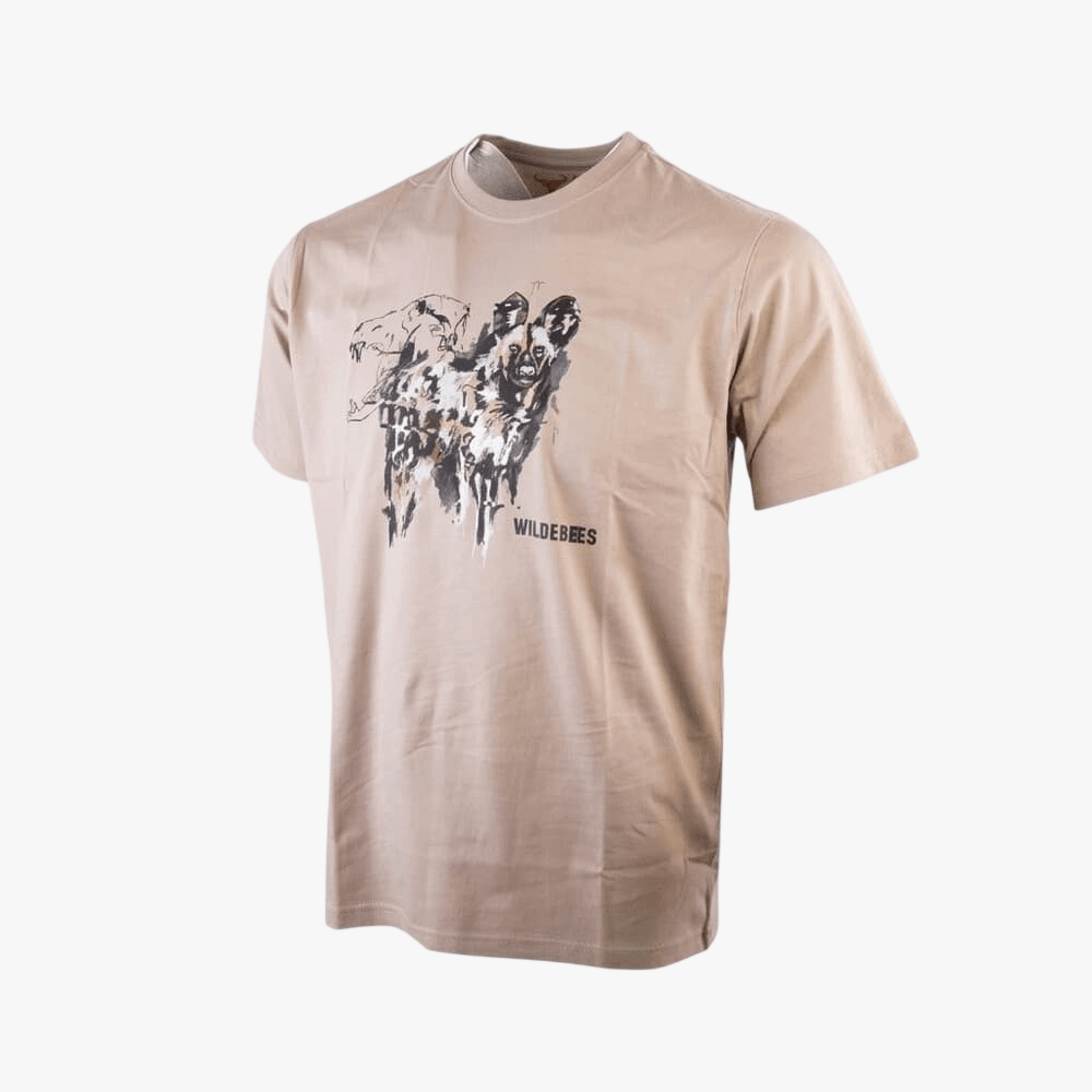 Wildebees Mens Wild Dog Tee Desert | Wildebees