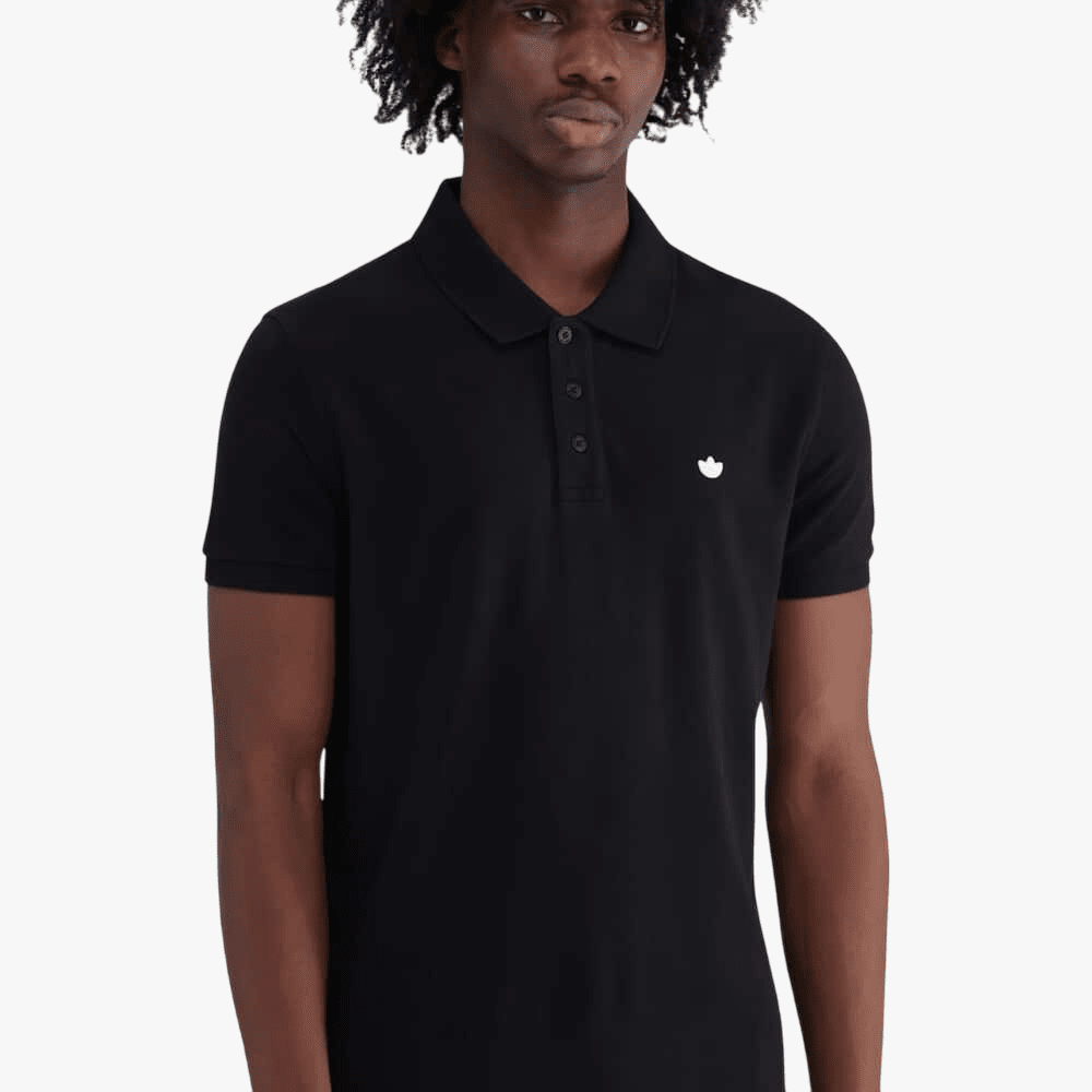 Adidas Mens Trefoil Essentials Polo Tee Black | Adidas