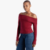 Sissy Boy Basic Off The Shoulder Rib Top Wine | Sissy Boy