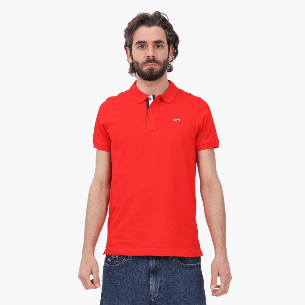 Tommy Hilfiger Mens 1985 Regular Short Sleeve Polo Golfer Red | Tommy Hilfiger