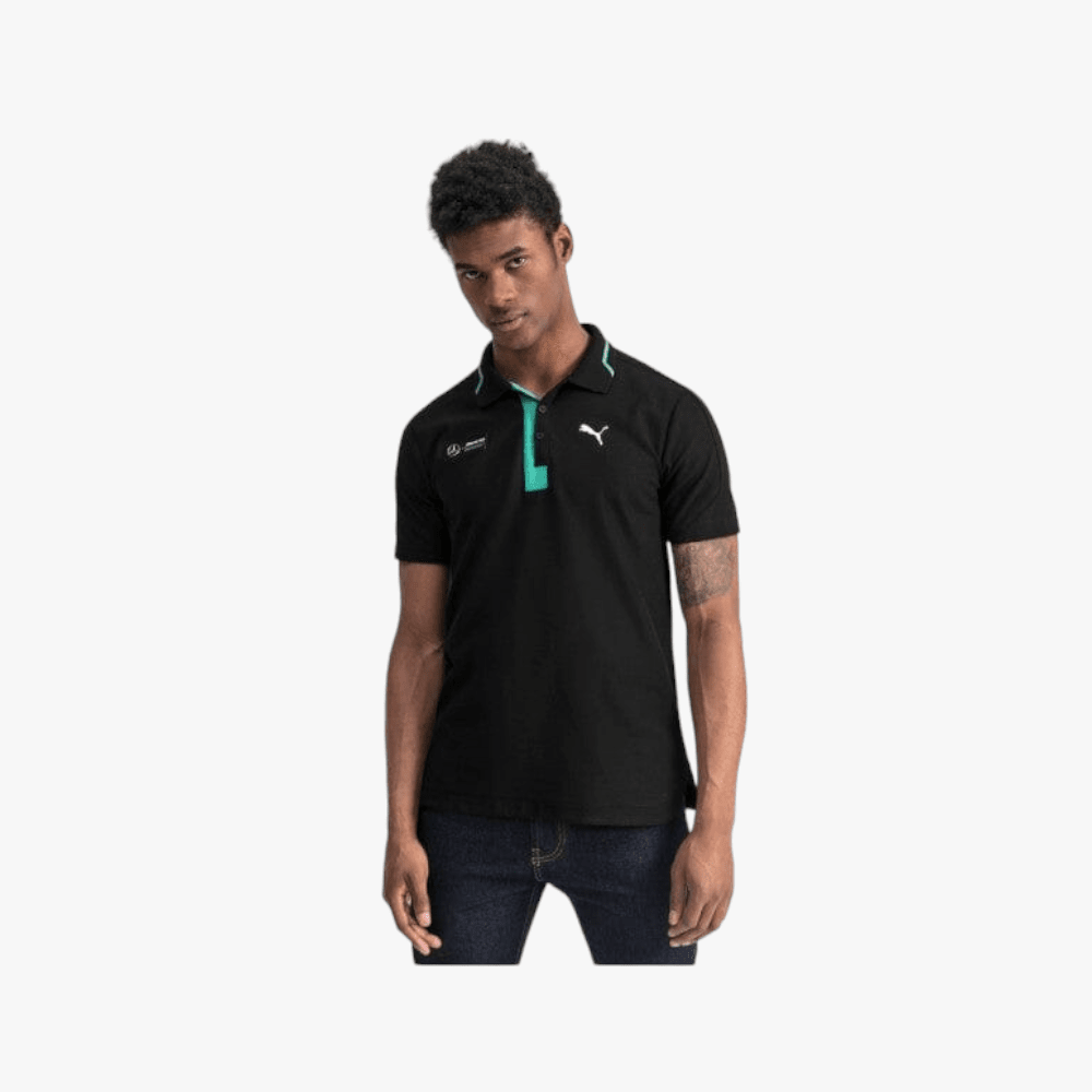 Puma Mens Mapm Short Sleeve Golfer Black | Puma