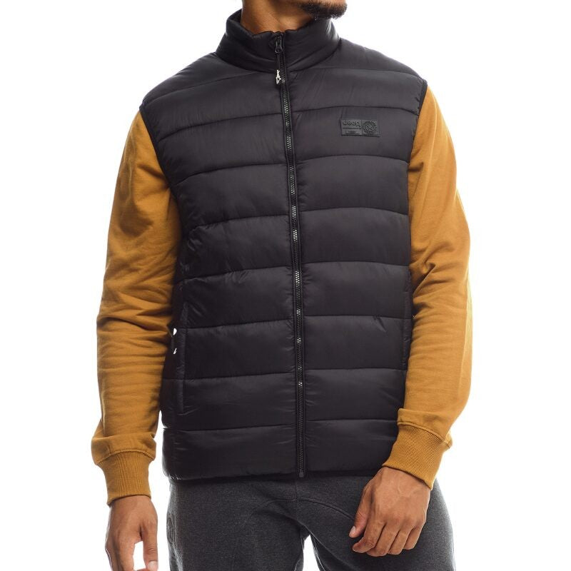 Jeep Mens Core Sleeveless Puffer Jacket Black