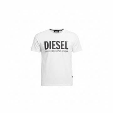 Diesel Mens Logo Varsity Tee 100 White | Diesel