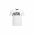 Diesel Mens Logo Varsity Tee 100 White | Diesel