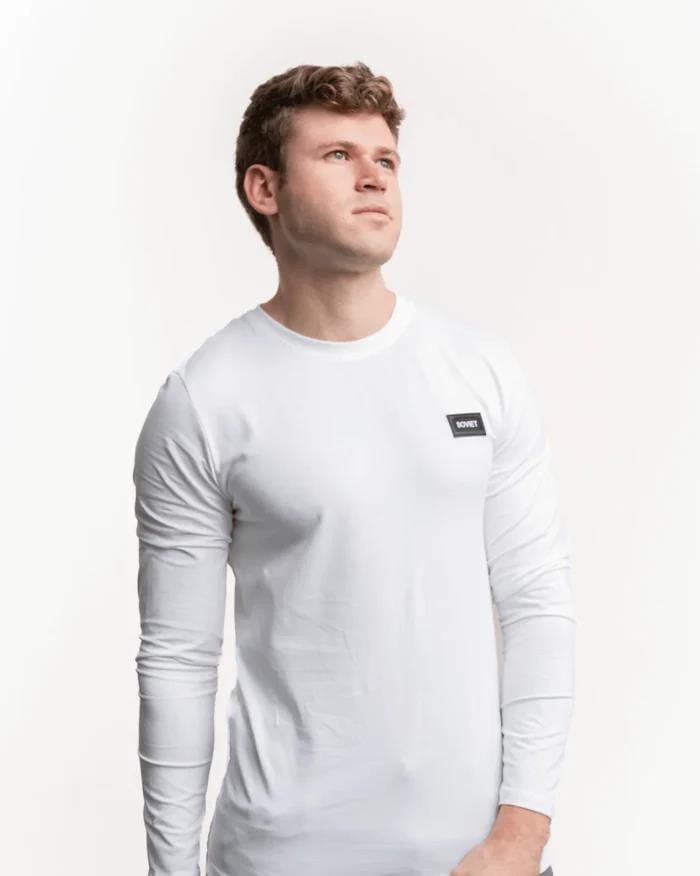 Soviet Mens Kobi Long Sleeve Tee White | Soviet