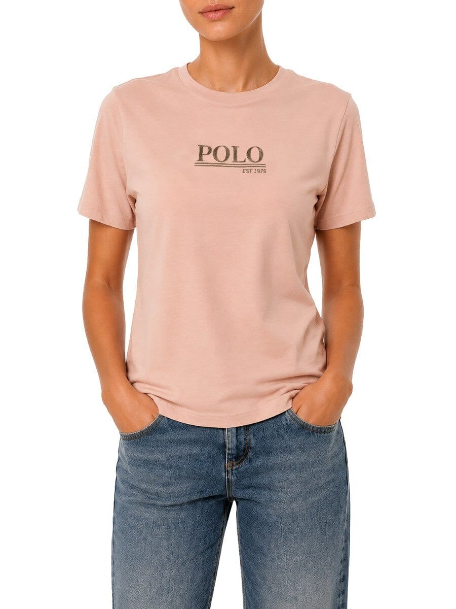 Polo Womens Ava Embroid Tee Blush | Polo